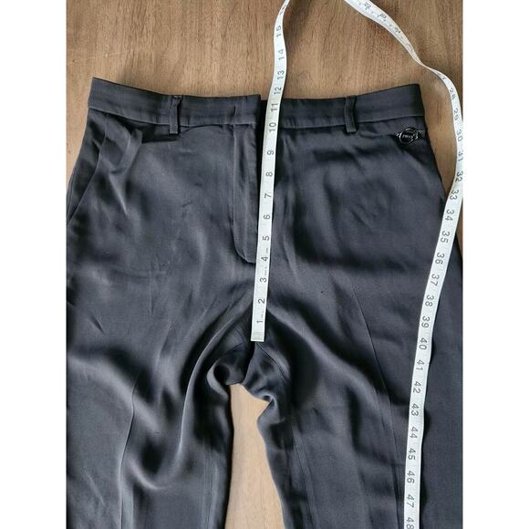 Emilio Pucci Women's Black Dress Career Pants High Rise Straight Legs Size 12 - Picture 8 of 9